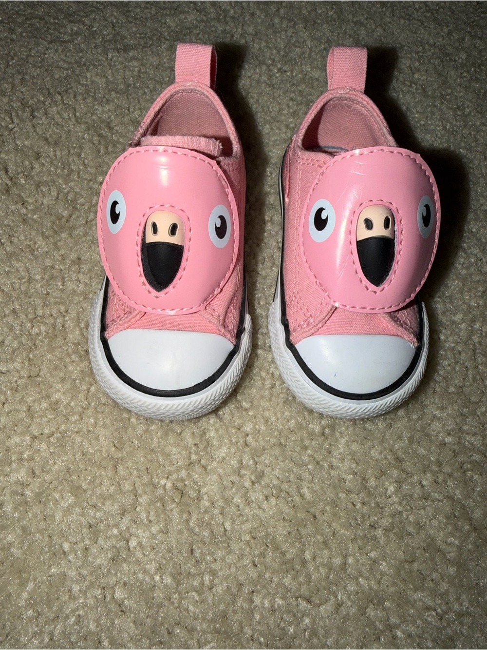 Converse Pink Flamingo Face Slip-On Baby Sneakers